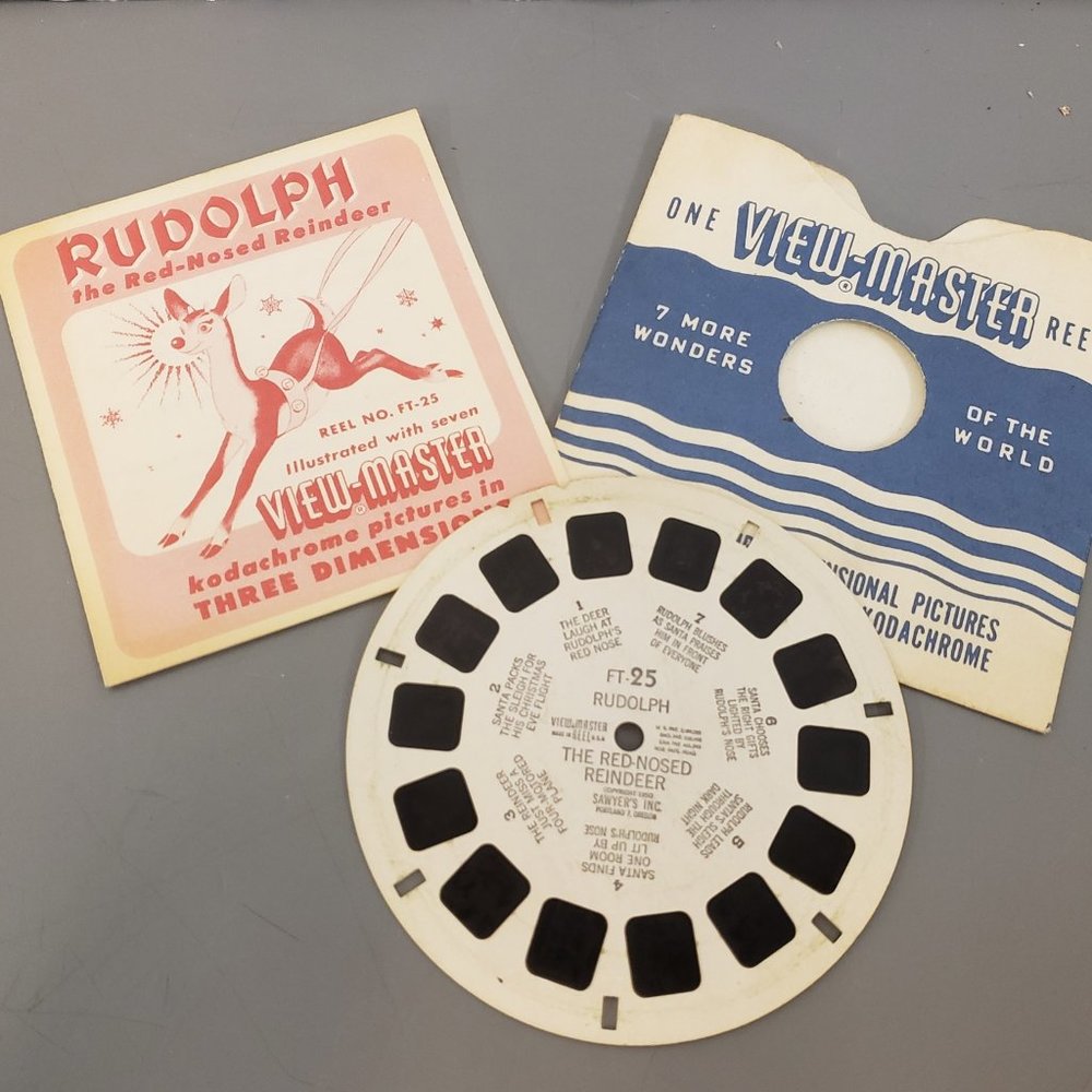 Vintage View Master reel 1950 Rudolph